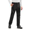 imageMAGCOMSEN Mens Snow Ski Pants Fleece Lined Water Resistant Winter Pants with 4 Zip Pockets for Snowboard Hiking OutdoorBlack