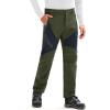 imageMAGCOMSEN Mens Snow Ski Pants Fleece Lined Water Resistant Winter Pants with 4 Zip Pockets for Snowboard Hiking OutdoorGreen