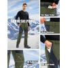 imageMAGCOMSEN Mens Snow Ski Pants Fleece Lined Water Resistant Winter Pants with 4 Zip Pockets for Snowboard Hiking OutdoorGreen