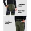 imageMAGCOMSEN Mens Snow Ski Pants Fleece Lined Water Resistant Winter Pants with 4 Zip Pockets for Snowboard Hiking OutdoorGreen