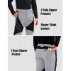 imageMAGCOMSEN Mens Snow Ski Pants Fleece Lined Water Resistant Winter Pants with 4 Zip Pockets for Snowboard Hiking OutdoorLight Grey
