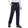 imageMAGCOMSEN Mens Snow Ski Pants Fleece Lined Water Resistant Winter Pants with 4 Zip Pockets for Snowboard Hiking OutdoorNavy