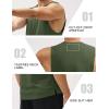 imageMAGCOMSEN Mens Workout Tank Tops Quick Dry Lightweight Sleeveless Shirts Gym Bodybuilding Muscle Tee ShirtArmy Green