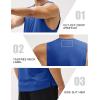 imageMAGCOMSEN Mens Workout Tank Tops Quick Dry Lightweight Sleeveless Shirts Gym Bodybuilding Muscle Tee ShirtColor Blue