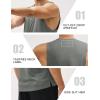 imageMAGCOMSEN Mens Workout Tank Tops Quick Dry Lightweight Sleeveless Shirts Gym Bodybuilding Muscle Tee ShirtMedium Grey