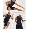 imageMAGCOMSEN Mens Workout Tank Tops Quick Dry Lightweight Sleeveless Shirts Gym Bodybuilding Muscle Tee ShirtNavy