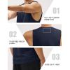 imageMAGCOMSEN Mens Workout Tank Tops Quick Dry Lightweight Sleeveless Shirts Gym Bodybuilding Muscle Tee ShirtNavy