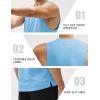 imageMAGCOMSEN Mens Workout Tank Tops Quick Dry Lightweight Sleeveless Shirts Gym Bodybuilding Muscle Tee ShirtSky Blue
