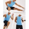 imageMAGCOMSEN Mens Workout Tank Tops Quick Dry Lightweight Sleeveless Shirts Gym Bodybuilding Muscle Tee ShirtSky Blue