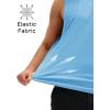 imageMAGCOMSEN Mens Workout Tank Tops Quick Dry Lightweight Sleeveless Shirts Gym Bodybuilding Muscle Tee ShirtSky Blue