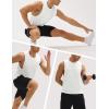 imageMAGCOMSEN Mens Workout Tank Tops Quick Dry Lightweight Sleeveless Shirts Gym Bodybuilding Muscle Tee ShirtWhite