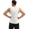 imageMAGCOMSEN Mens Workout Tank Tops Quick Dry Lightweight Sleeveless Shirts Gym Bodybuilding Muscle Tee ShirtWhite