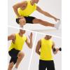 imageMAGCOMSEN Mens Workout Tank Tops Quick Dry Lightweight Sleeveless Shirts Gym Bodybuilding Muscle Tee ShirtYellow