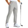 imageMAGCOMSEN Mens Golf Pants Stretch Joggers with Zipper Pockets Work Casual Slack for MenLight Grey
