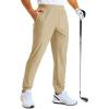 imageMAGCOMSEN Mens Golf Pants Stretch Joggers with Zipper Pockets Work Casual Slack for MenLight Khaki