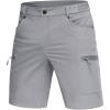 imageMAGCOMSEN Mens Hiking Cargo Shorts 10quot Lightweight Outdoor Work Shorts for Men Travel Casual with 5 PocketsLightgrey