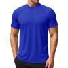 imageMAGCOMSEN Mens Rash Guard Swim Shirts UPF 50 Sun Protection Quick Dry Fishing Water ShirtsColorblue