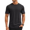 imageMAGCOMSEN Mens Short Sleeve UPF 50 TShirt Swim Quick Dry Rash Guard Athletic Surf Shirts Performance Water ShirtsBlack