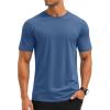 imageMAGCOMSEN Mens Short Sleeve UPF 50 TShirt Swim Quick Dry Rash Guard Athletic Surf Shirts Performance Water ShirtsBluegray