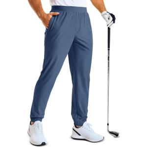 imageMAGCOMSEN Mens Golf Pants Stretch Joggers with Zipper Pockets Work Casual Slack for MenBlue Grey