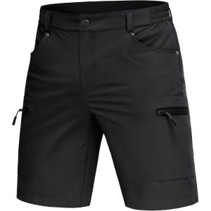 imageMAGCOMSEN Mens Hiking Cargo Shorts 10quot Lightweight Outdoor Work Shorts for Men Travel Casual with 5 PocketsBlack