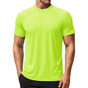 imageMAGCOMSEN Mens Rash Guard Swim Shirts UPF 50 Sun Protection Quick Dry Fishing Water ShirtsFlgreen
