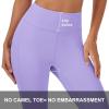 imageMAGCOMSEN High Waisted Yoga Pants with Pockets for Women 78 Tummy Control Athletic Running Leggings Light Purple M
