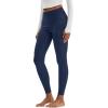 imageMAGCOMSEN Womens Hiking Leggings with 4 Zipper Pockets Water Resistant High Waisted Cargo Leggings Workout Running YogaNavy