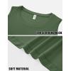 imageMAGCOMSEN Womens Workout Tank Tops Sleeveless Yoga Shirts Cropped Loose Fit Athletic Dry Fit Moisture WickingMoss Green