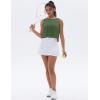 imageMAGCOMSEN Womens Workout Tank Tops Sleeveless Yoga Shirts Cropped Loose Fit Athletic Dry Fit Moisture WickingMoss Green