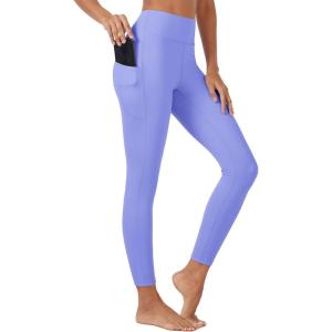 imageMAGCOMSEN Womens Leggings with Pockets High Waisted Yoga Pants 2024 Autumn Fashion Butter Soft Outdoor Leggings L Dark Purple Blue