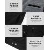 imageMAGCOMSEN Mens Corduroy Jacket Winter Sherpa Lined Warm Thick Trucker Cargo Coat with 5 PocketsBlack