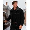 imageMAGCOMSEN Mens Corduroy Jacket Winter Sherpa Lined Warm Thick Trucker Cargo Coat with 5 PocketsDark Grey