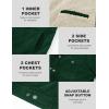 imageMAGCOMSEN Mens Corduroy Jacket Winter Sherpa Lined Warm Thick Trucker Cargo Coat with 5 PocketsEmerald Green