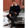 imageMAGCOMSEN Mens Corduroy Jacket Winter Sherpa Lined Warm Thick Trucker Cargo Coat with 5 PocketsNavy