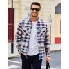 imageMAGCOMSEN Mens Flannel Shirts Long Sleeve Quilted Lined Button Down Plaid Flannel Jacket Heavyweight Warm Winter CoatYellow