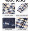 imageMAGCOMSEN Mens Flannel Shirts Long Sleeve Quilted Lined Button Down Plaid Flannel Jacket Heavyweight Warm Winter CoatYellow