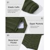 imageMAGCOMSEN Mens Lightweight Puffer Jacket Hooded Warm Winter Coat Quilted Lined WaterResistant Full Zip Bubble JacketsArmy Green