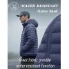 imageMAGCOMSEN Mens Lightweight Puffer Jacket Hooded Warm Winter Coat Quilted Lined WaterResistant Full Zip Bubble JacketsBlue Grey