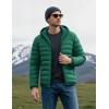 imageMAGCOMSEN Mens Lightweight Puffer Jacket Hooded Warm Winter Coat Quilted Lined WaterResistant Full Zip Bubble JacketsEmerald Green