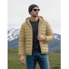 imageMAGCOMSEN Mens Lightweight Puffer Jacket Hooded Warm Winter Coat Quilted Lined WaterResistant Full Zip Bubble JacketsKhaki