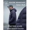 imageMAGCOMSEN Mens Lightweight Puffer Jacket Hooded Warm Winter Coat Quilted Lined WaterResistant Full Zip Bubble JacketsNavy