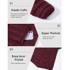 imageMAGCOMSEN Mens Lightweight Puffer Jacket Hooded Warm Winter Coat Quilted Lined WaterResistant Full Zip Bubble JacketsWine Red