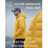 imageMAGCOMSEN Mens Lightweight Puffer Jacket Hooded Warm Winter Coat Quilted Lined WaterResistant Full Zip Bubble JacketsYellow
