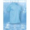 imageMAGCOMSEN Mens Polo Shirt Quick Dry Performance Short Sleeve Tactical Shirts Pique Jersey Golf Shirt19 Sky Blue