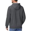 imageMAGCOMSEN Mens Sherpa Hoodie Heavyweight Fleece Lined Thick Winter Thermal Athletic Sweatshirt with Kangaroo PocketDark Grey