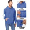 imageMAGCOMSEN Mens Sherpa Hoodie Heavyweight Fleece Lined Thick Winter Thermal Athletic Sweatshirt with Kangaroo PocketGrey Blue