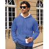 imageMAGCOMSEN Mens Sherpa Hoodie Heavyweight Fleece Lined Thick Winter Thermal Athletic Sweatshirt with Kangaroo PocketGrey Blue