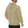 imageMAGCOMSEN Mens Sherpa Hoodie Heavyweight Fleece Lined Thick Winter Thermal Athletic Sweatshirt with Kangaroo PocketKhaki