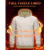 imageMAGCOMSEN Mens Sherpa Hoodie Heavyweight Fleece Lined Thick Winter Thermal Athletic Sweatshirt with Kangaroo PocketKhaki